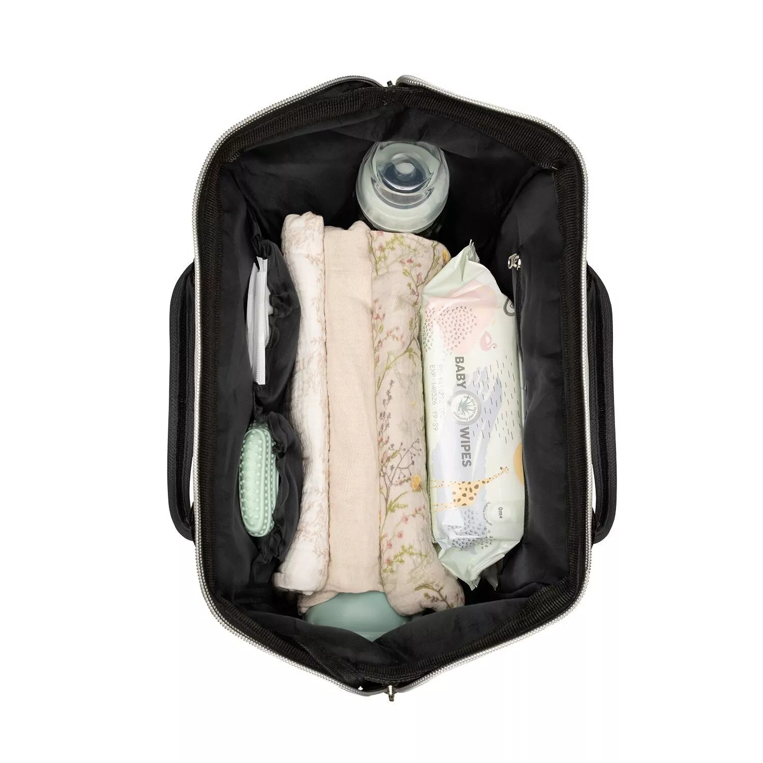 Mamos tašė -kuprinė SIENA, Black&Silver