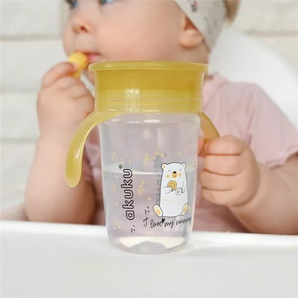 Mokomasis neišsiliejantis puodelis 360° Akuku A0670