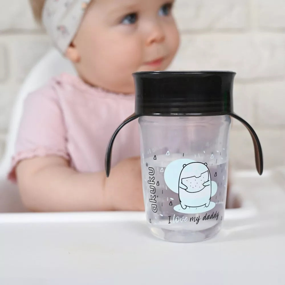 Mokomasis neišsiliejantis puodelis 360° Akuku A0671