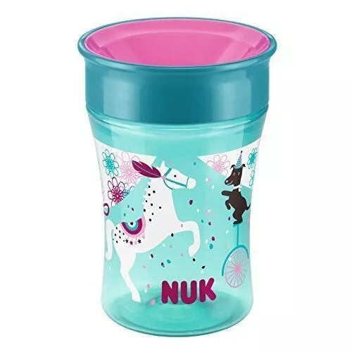 Mokomasis neišsiliejantis puodelis 360° NUK Blue