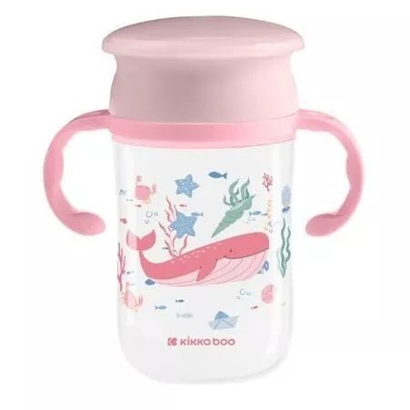 Mokomasis puodelis su rankenomis DEEP SEA 360° Pink