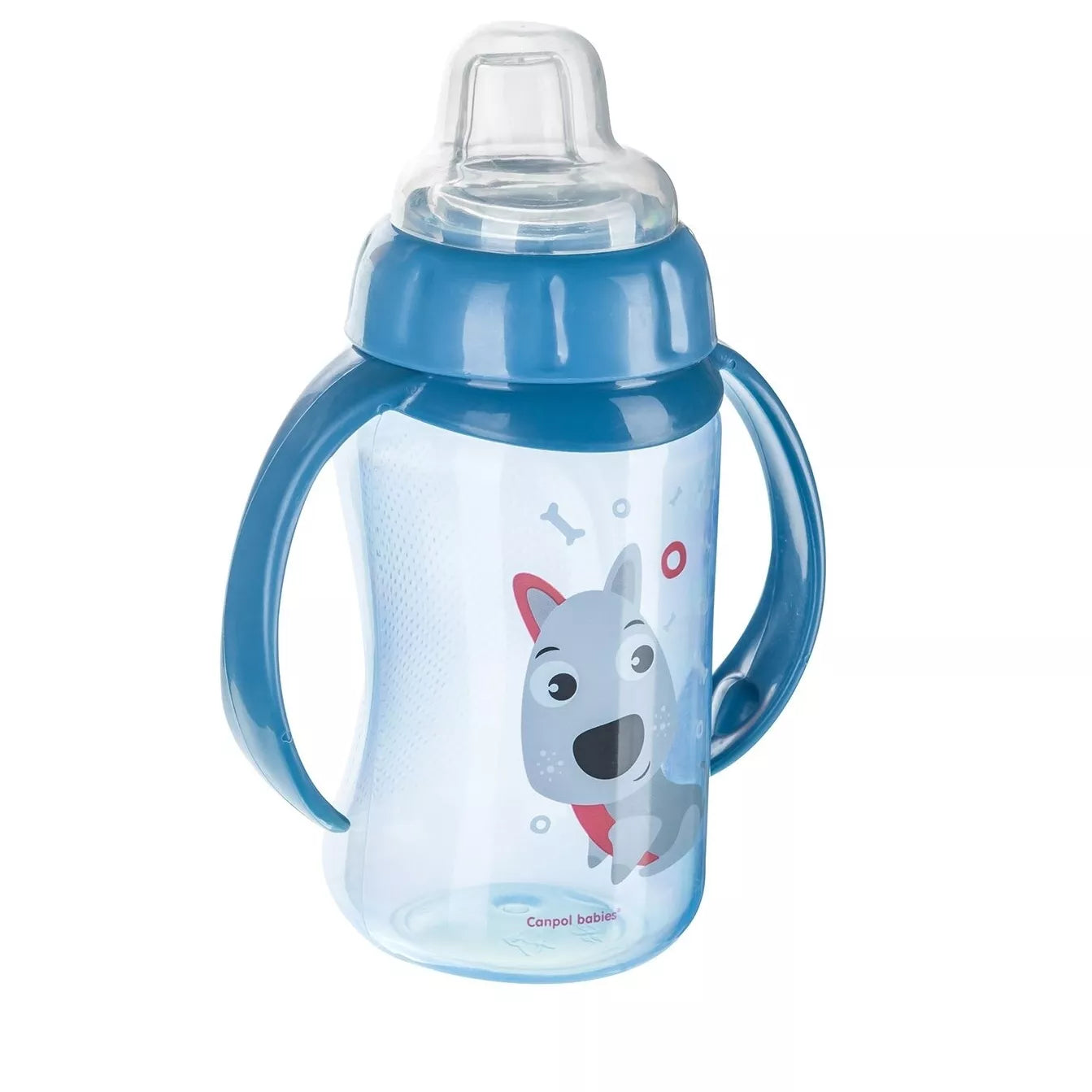 Mokomasis puodelis su silikoniniu snapeliu Canpol CUTE ANIMALS 56/512 Blue