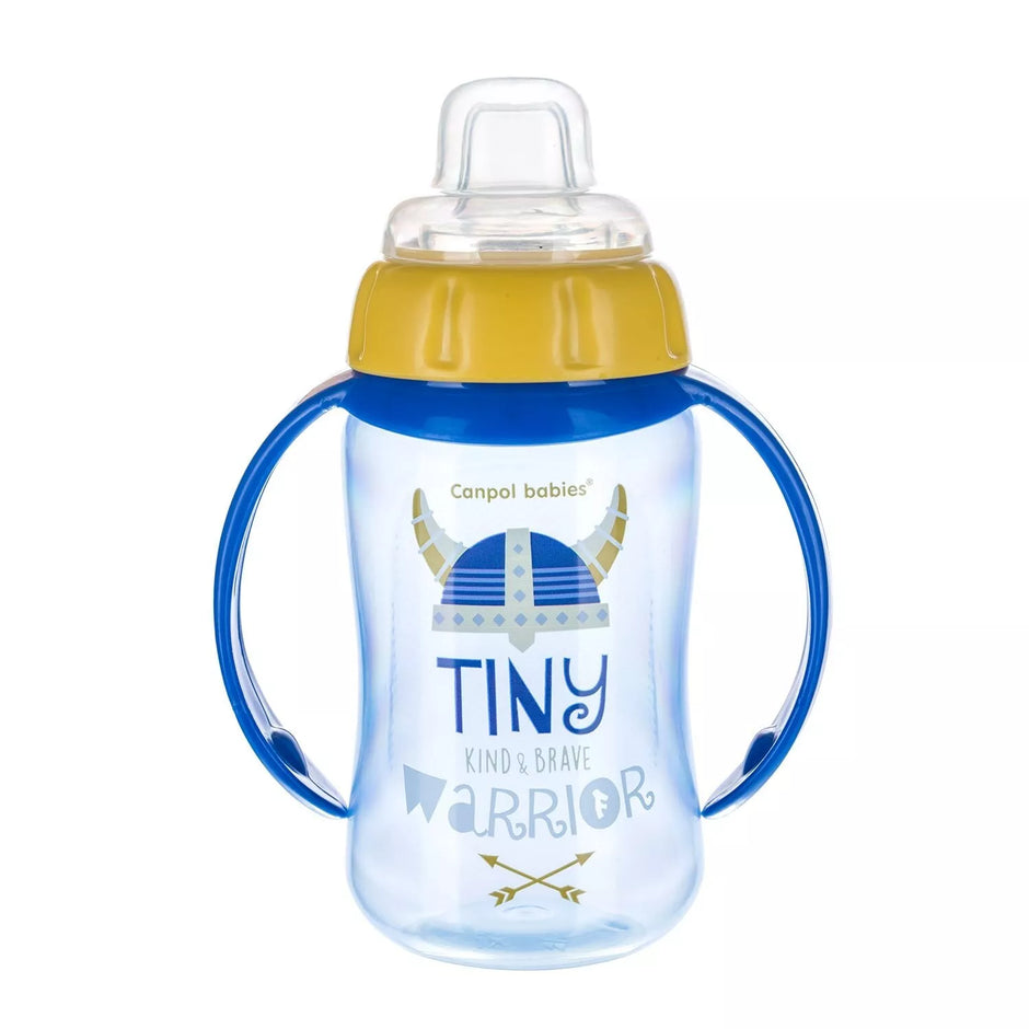 Mokomasis puodelis su silikoniniu snapeliu Canpol FUTURE DAYDREAMS 56/514 Blue