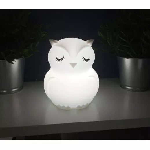 Naktinė silikoninė lempa OWL