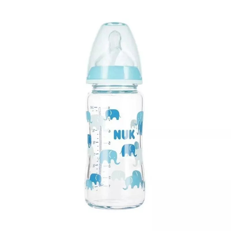 NUK buteliukas stiklinis First Choice+, 240 ml, 0-6