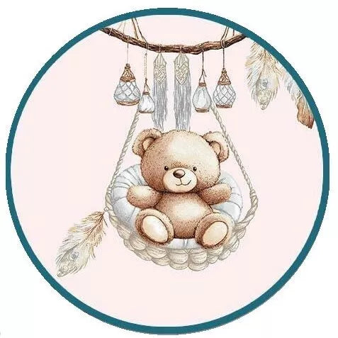 Pataliukai 6 dalių Ankras TEDDY BEARS in BASKETS Pink