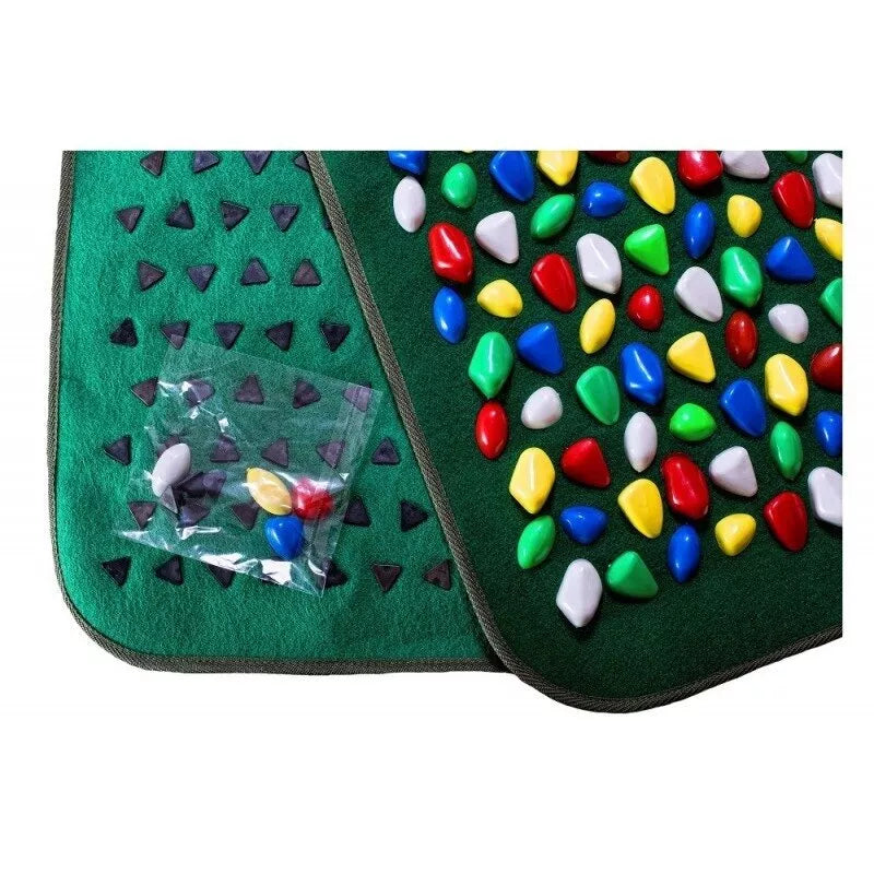 Pėdų masažo kilimėlis su plastikiniais „akmenukais“