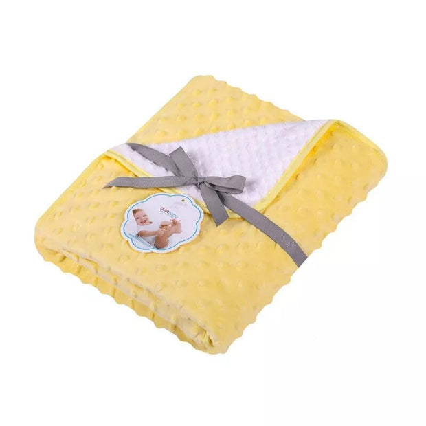 Pledas dvipusis DuetBaby MINKY+CORAL 80x90 cm Yellow