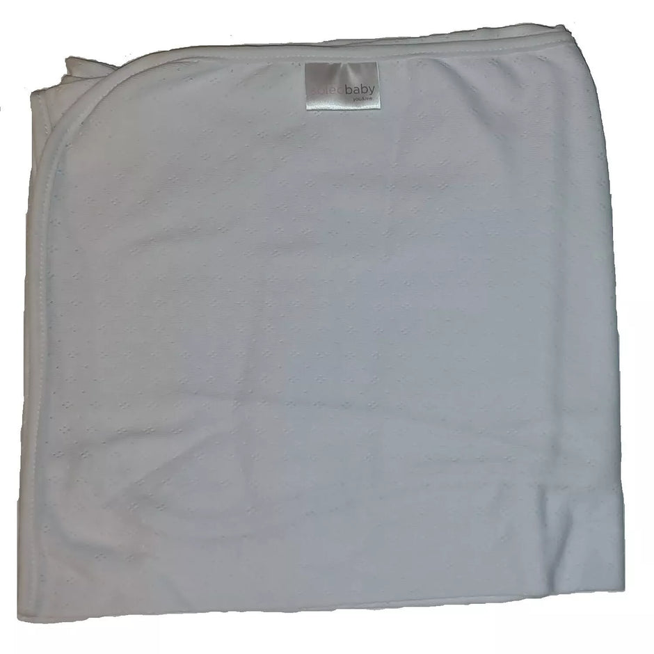 Pledukas medvilninis SoleoBaby 75x80 cm  White