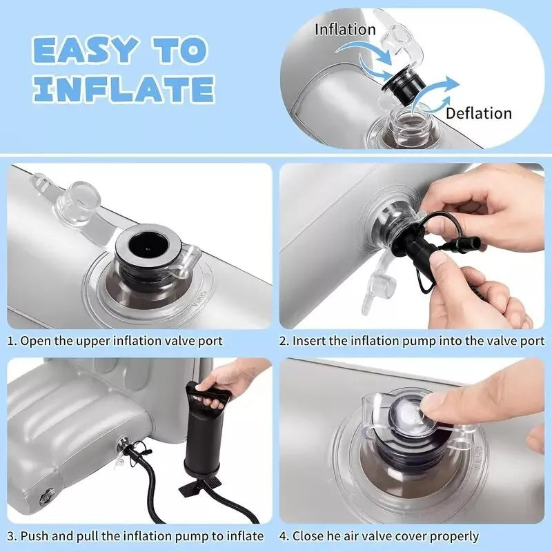 Pripučiama vaikiška turistinė lovelė lėktuvui, traukiniui, automobiliui