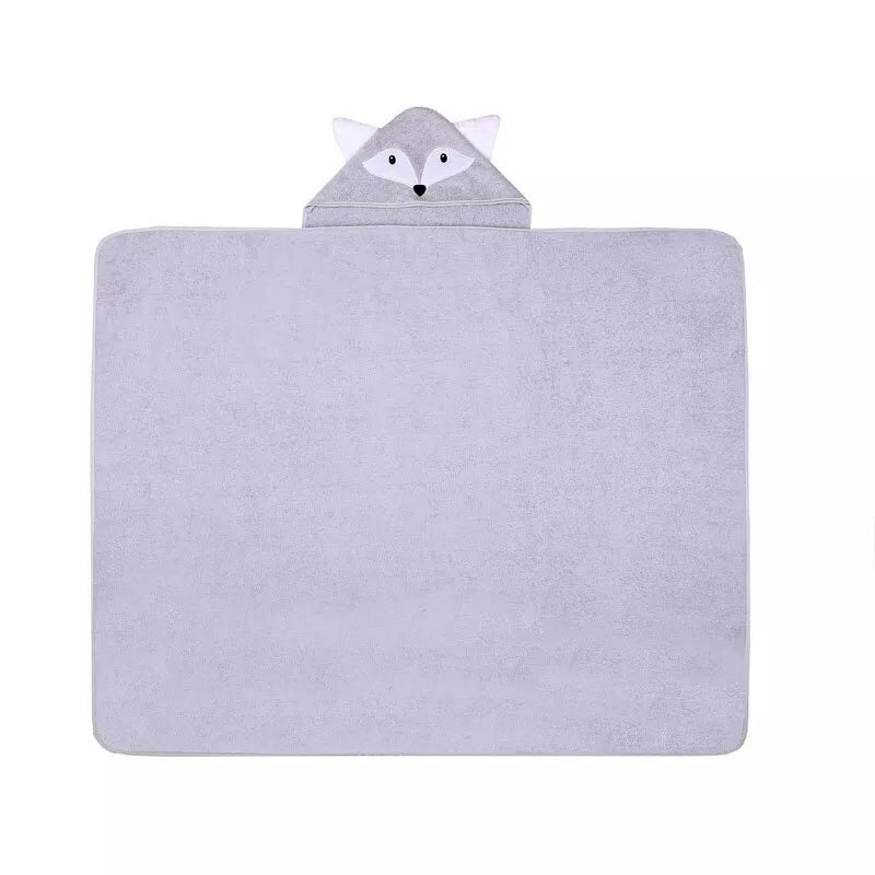 Rankšluostis kūdikiui 3D su gobtuvu ANIMAL-Fox