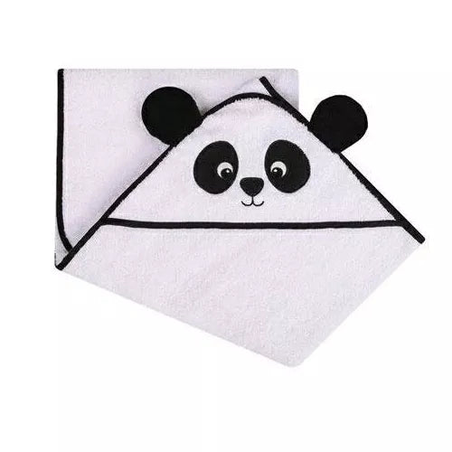 Rankšluostis kūdikiui 3D su gobtuvu ANIMAL-Panda