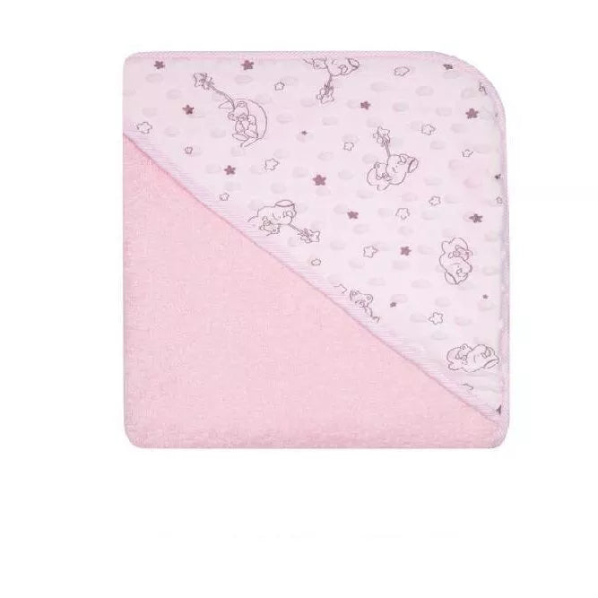 Rankšluostis kūdikiui su gobtuvu Duet Baby Pink