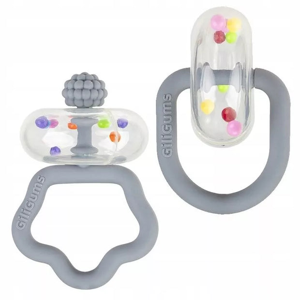 Rinkinys Silikoninių Kramtukų su barškučiais GiliGums RATTLING Set