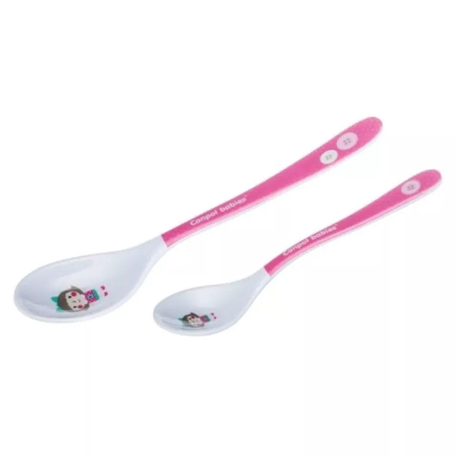 Šaukšteliai 2 vnt. TOYS Canpol 4/533 Pink