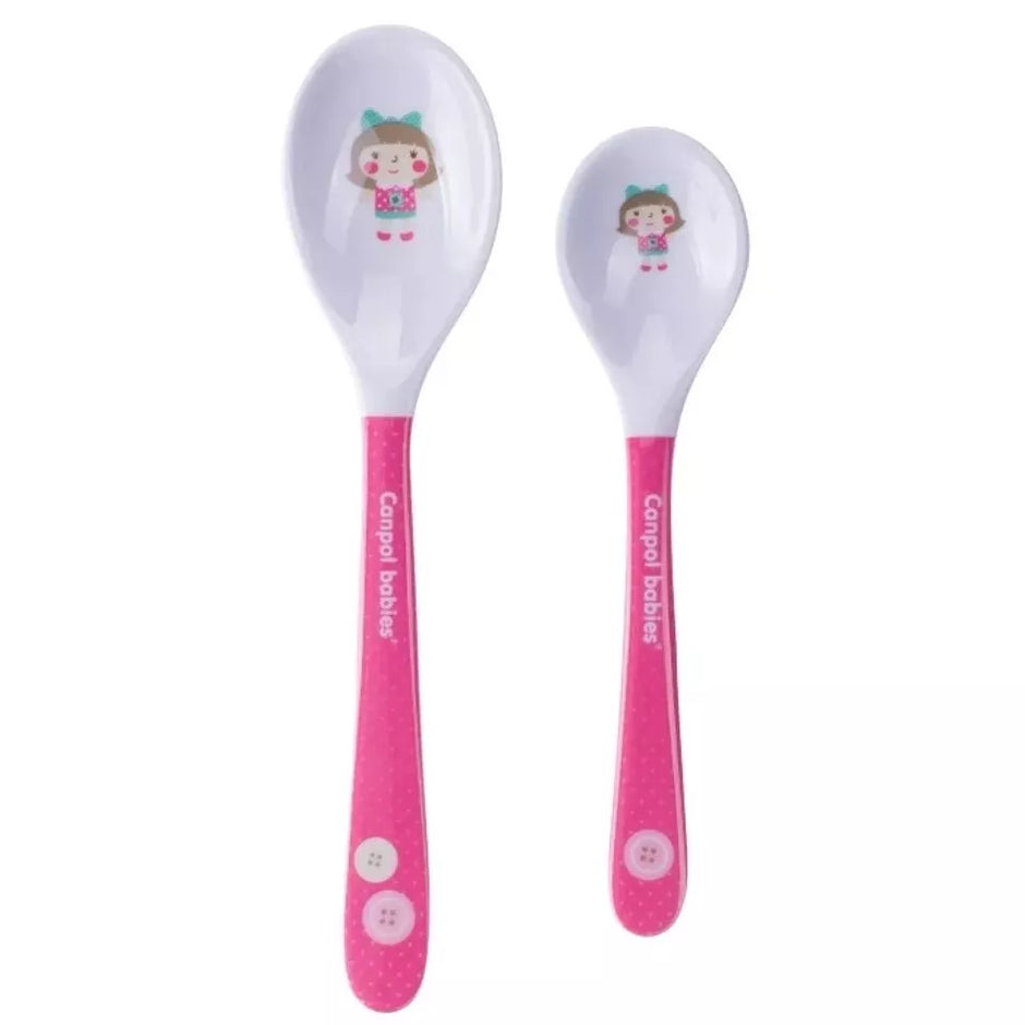 Šaukšteliai 2 vnt. TOYS Canpol 4/533 Pink