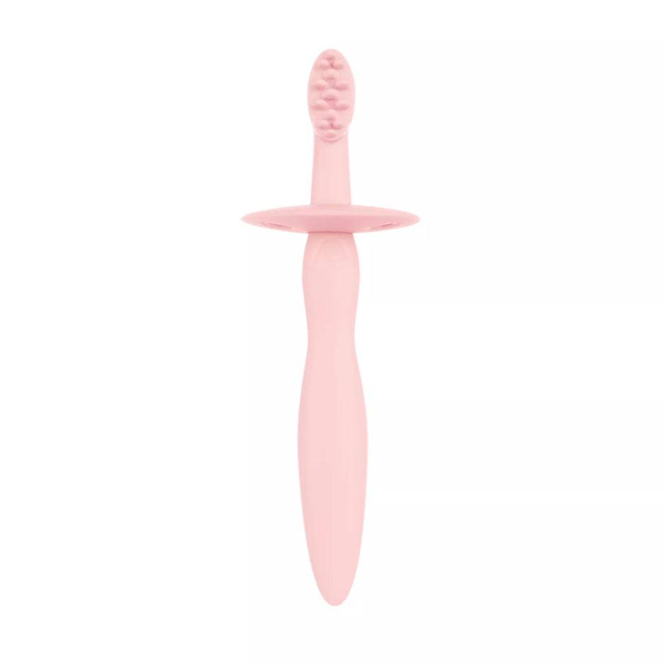 Silikoninis dantų šepetėlis su kramtuku ir skydeliu Canpol 51/500