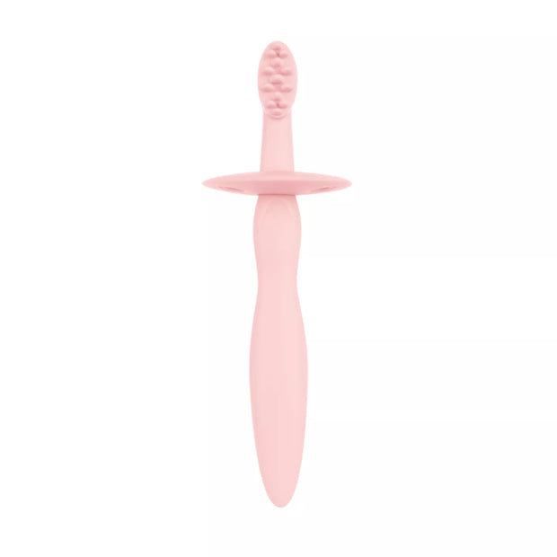 Silikoninis dantų šepetėlis su kramtuku ir skydeliu Canpol 51/500