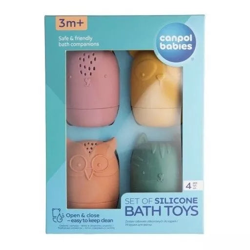 Silikoninis Vonios žaislų rinkinys Canpol 80/308, 4 vnt