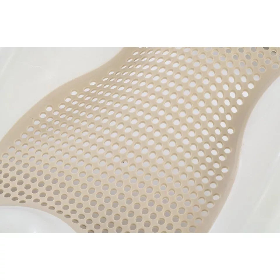 Sulankstoma kūdikio vonelė su termometru ir silikoniniu gultuku BATH&CARE Beige