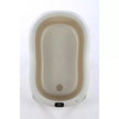 Sulankstoma kūdikio vonelė su termometru ir silikoniniu gultuku BATH&CARE Beige