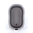 Sulankstoma kūdikio vonelė su termometru ir silikoniniu gultuku BATH&CARE Dark Grey