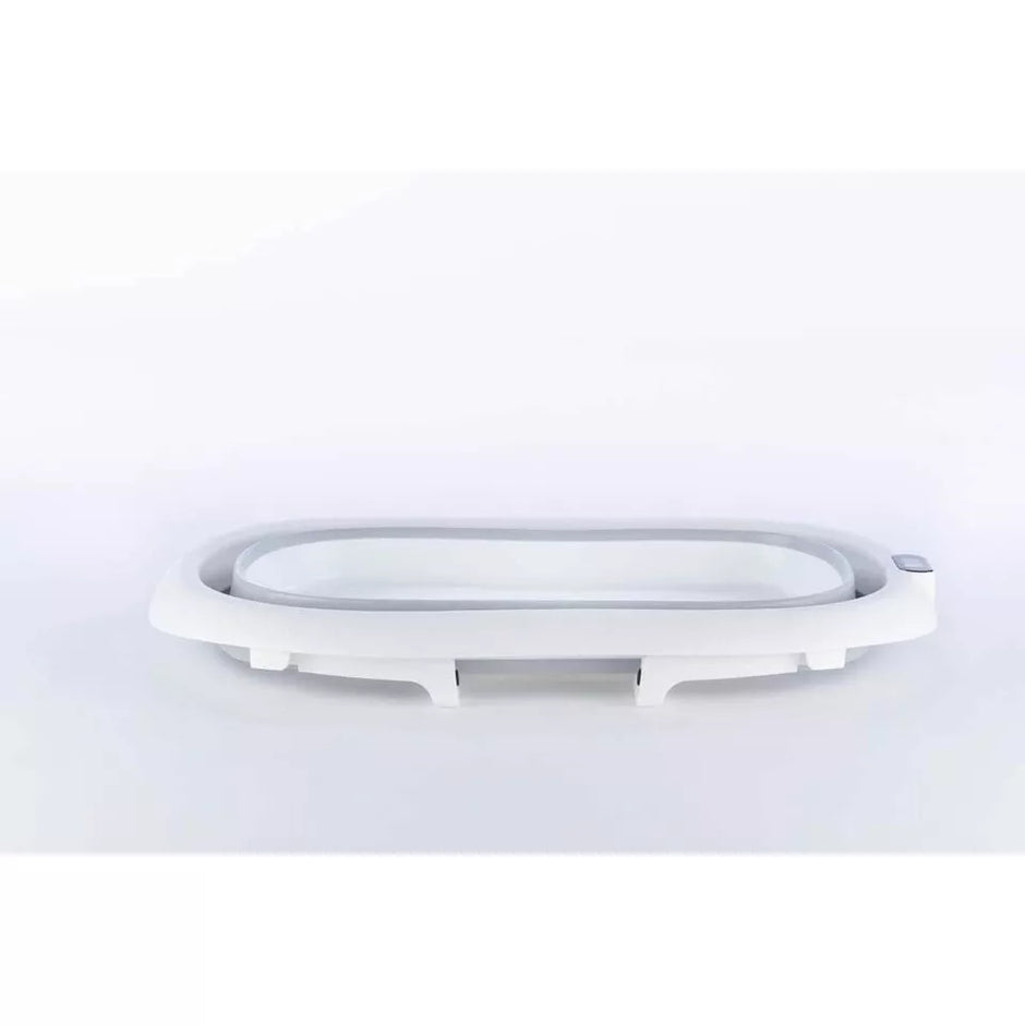 Sulankstoma kūdikio vonelė su termometru ir silikoniniu gultuku BATH&CARE Grey