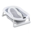 Sulankstoma kūdikio vonelė su termometru ir silikoniniu gultuku BATH&CARE Grey