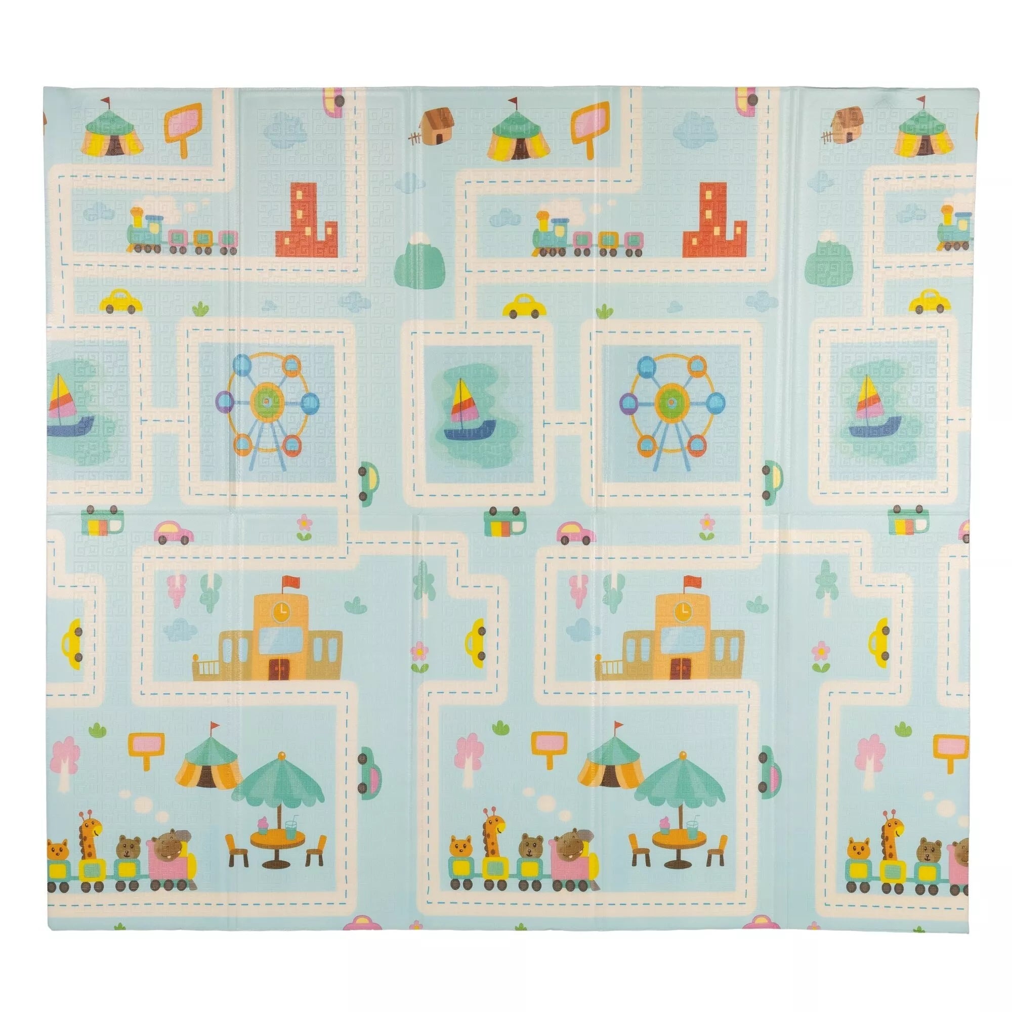 Sulankstomas, dvipusis putplasčio kilimėlis BEAR & ROAD