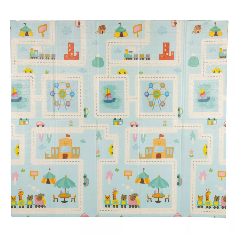 Sulankstomas, dvipusis putplasčio kilimėlis BEAR & ROAD