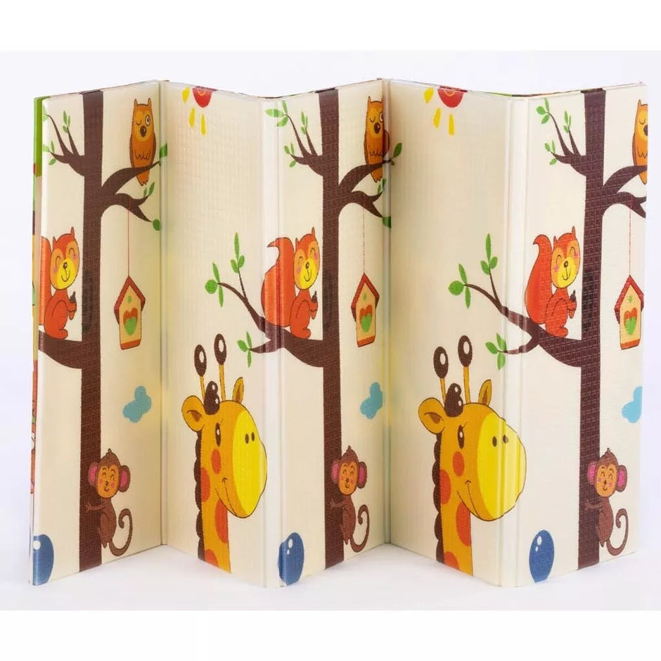 Sulankstomas, dvipusis putplasčio kilimėlis GIRAFFE & ANIMALS