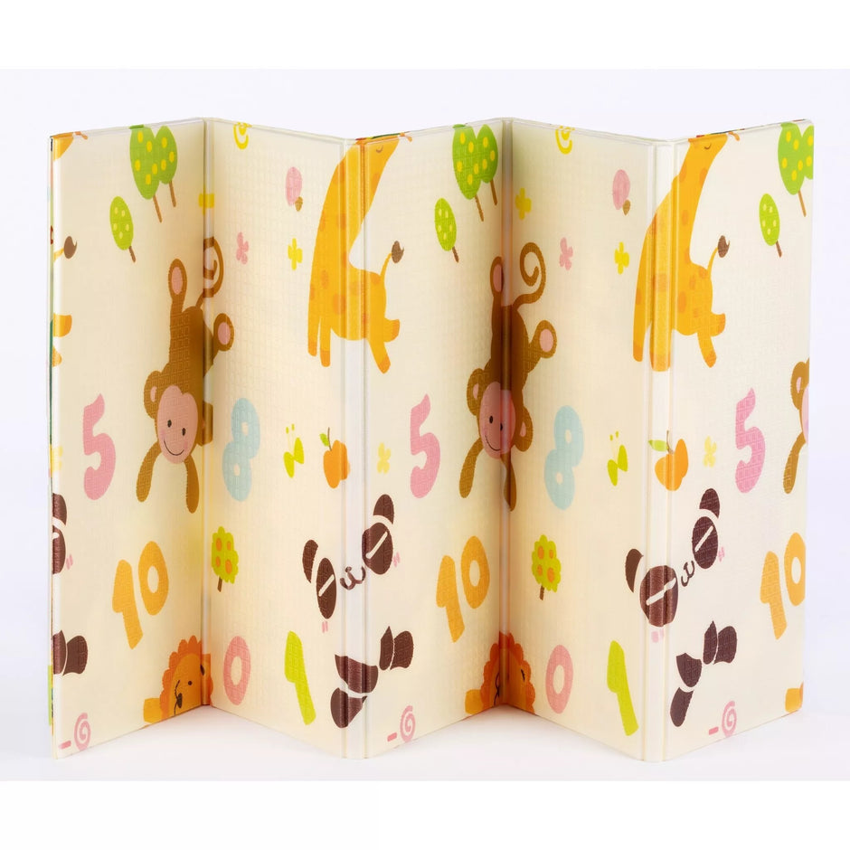 Sulankstomas, dvipusis putplasčio kilimėlis NUMBERS & GIRAFFE