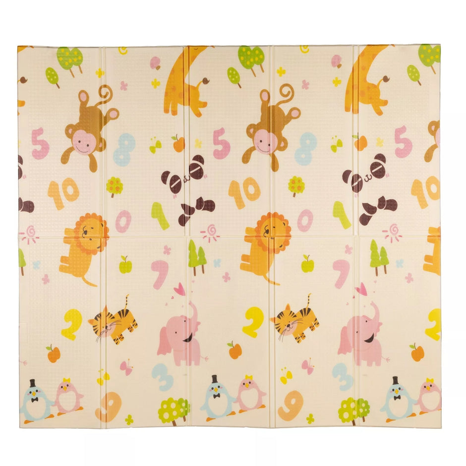 Sulankstomas, dvipusis putplasčio kilimėlis NUMBERS & GIRAFFE