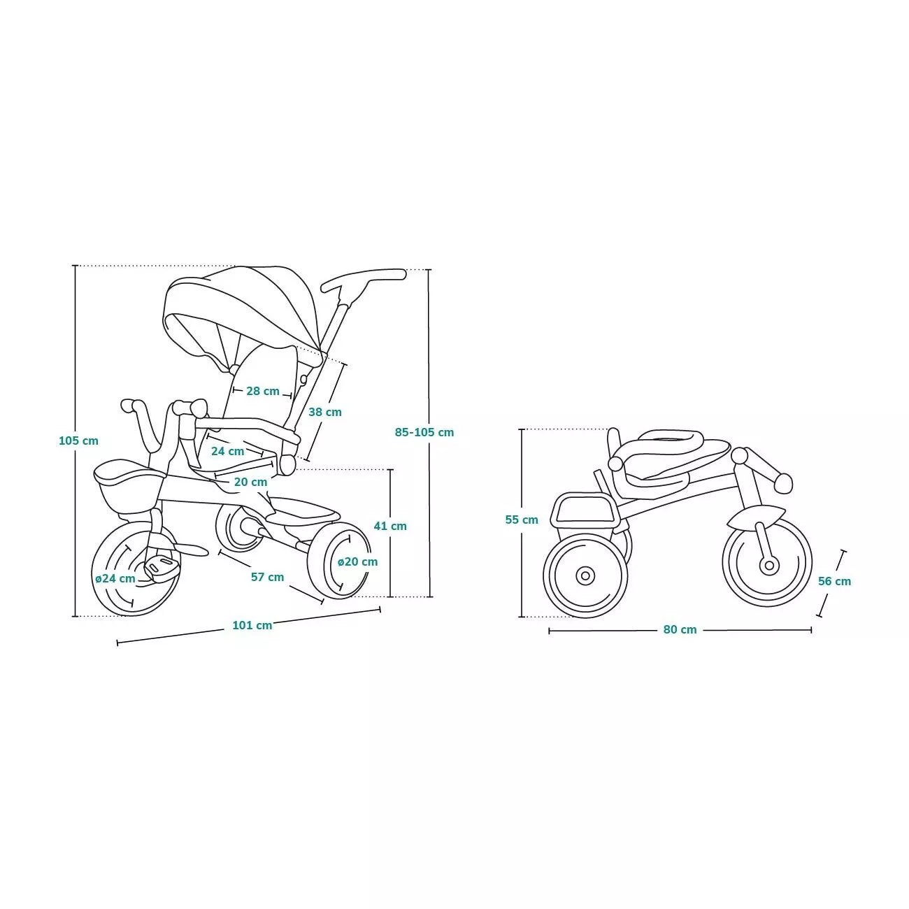 Triratukas Lionelo KORI, Stone Grey