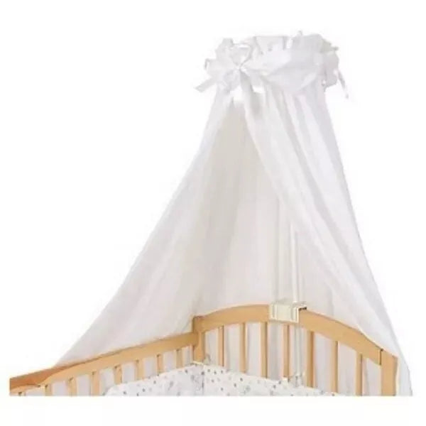 Užuolaidėlė-baldakimas lovytei medžiaginis Baltas