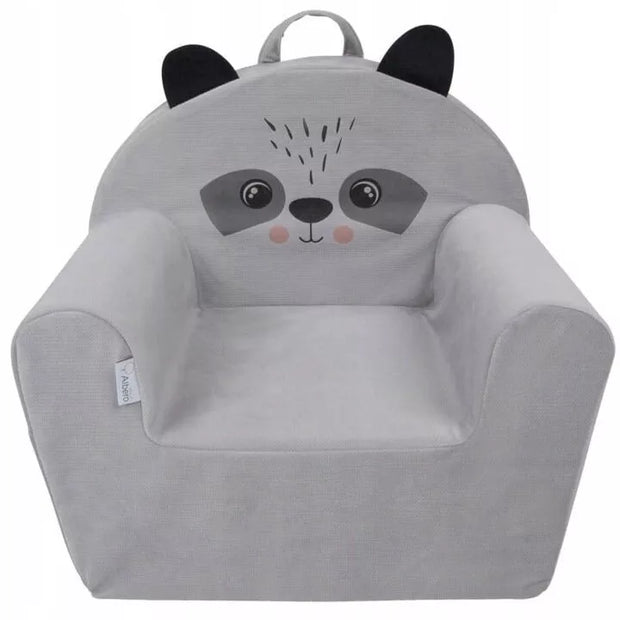 Vaikiškas fotelis Velvet RACCON Grey