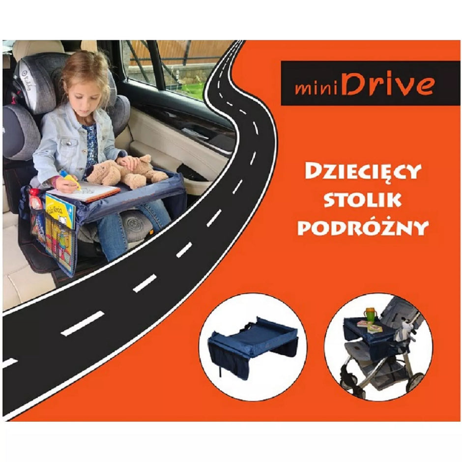 Vaikiškas kelioninis staliukas autokėdutei MINIDRIVE