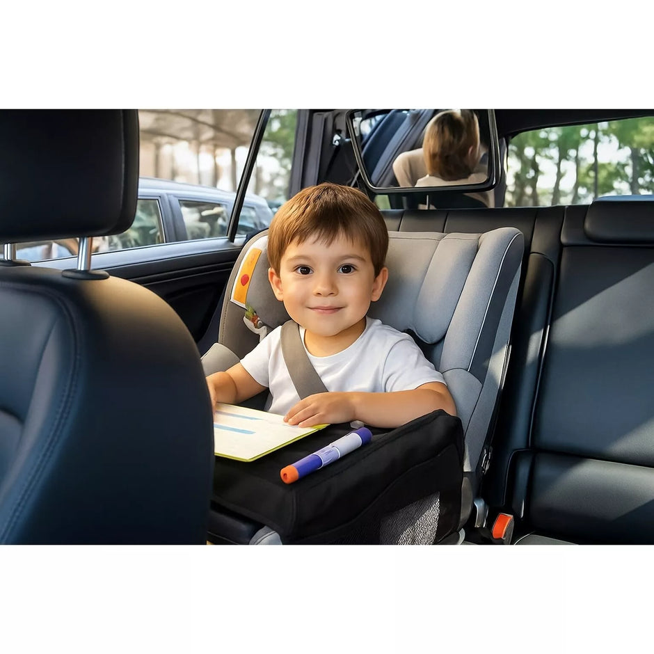 Vaikiškas kelioninis staliukas autokėdutei, vežimėliui