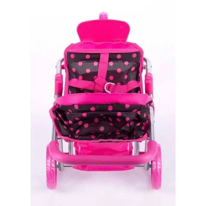 Vežimėlis lėlei 3 ratų 9326 Dots