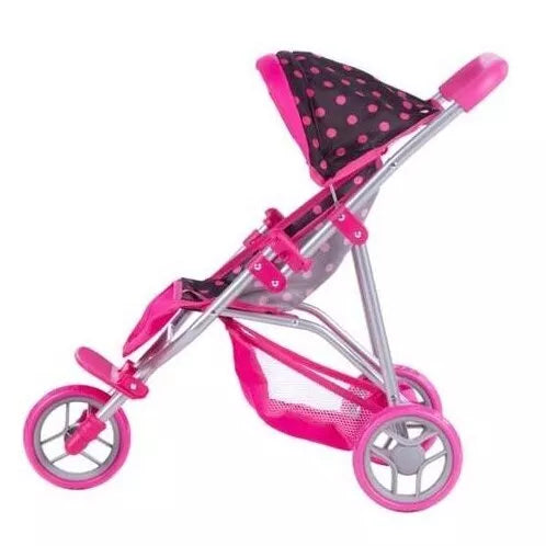 Vežimėlis lėlei 3 ratų 9326 Dots