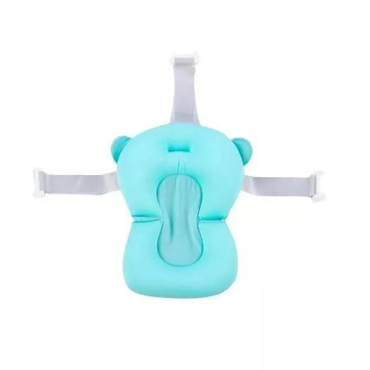 Sulankstoma kūdikio vonelė su termometru ir pagalve BATH&CARE Blue