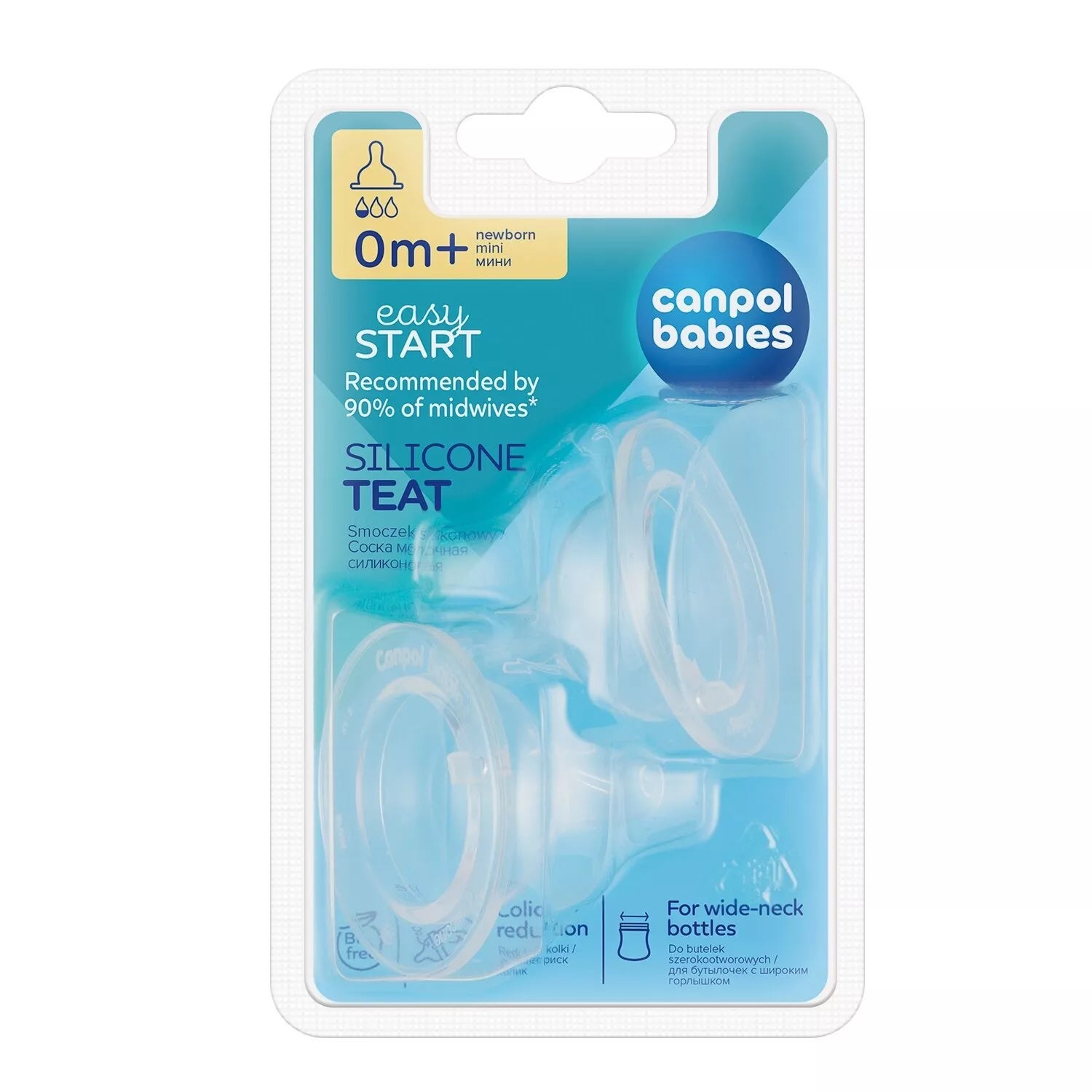 Žindukai silikoniniai Canpol EasyStart 21/729, 0m+