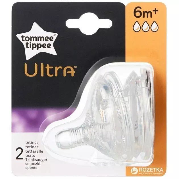 Žindukai silikoninis Tommee Tippee ULTRA 6+, 2 vnt